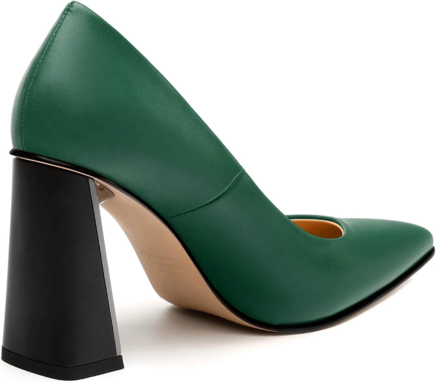 Womens Pumps, Pointed Closed Toe High Heels, Slip On Fashion Chunky Heel Work Dress Office Wedding Party Shoes