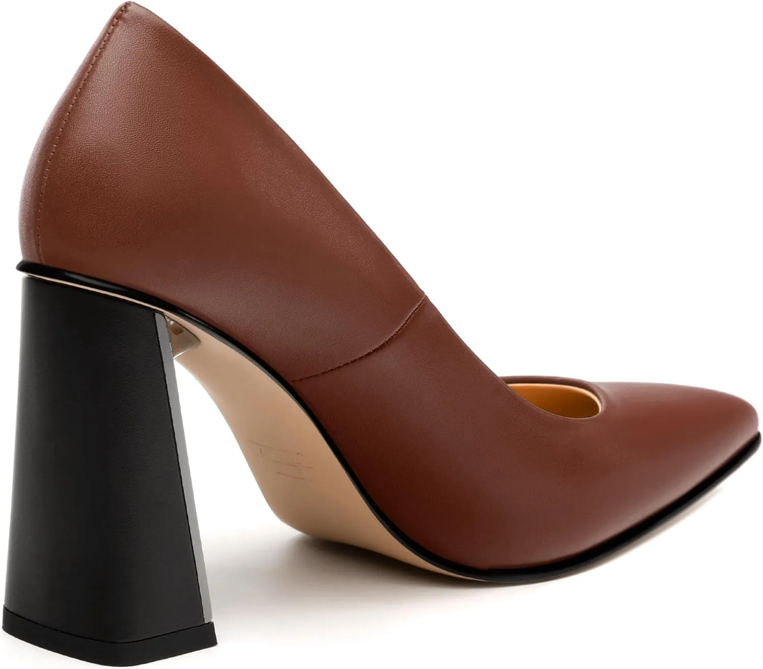Womens Pumps, Pointed Closed Toe High Heels, Slip On Fashion Chunky Heel Work Dress Office Wedding Party Shoes