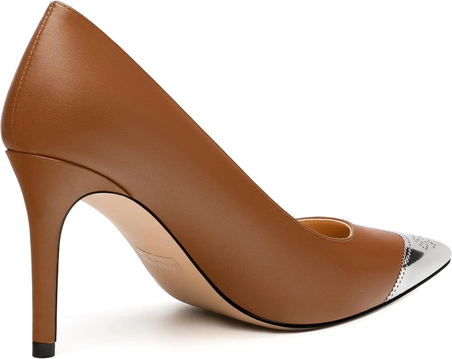 Women's Pumps, Pointed Toe Stiletto High Heels, Slip On Fashion Two Toned Patchwork Pump for Women