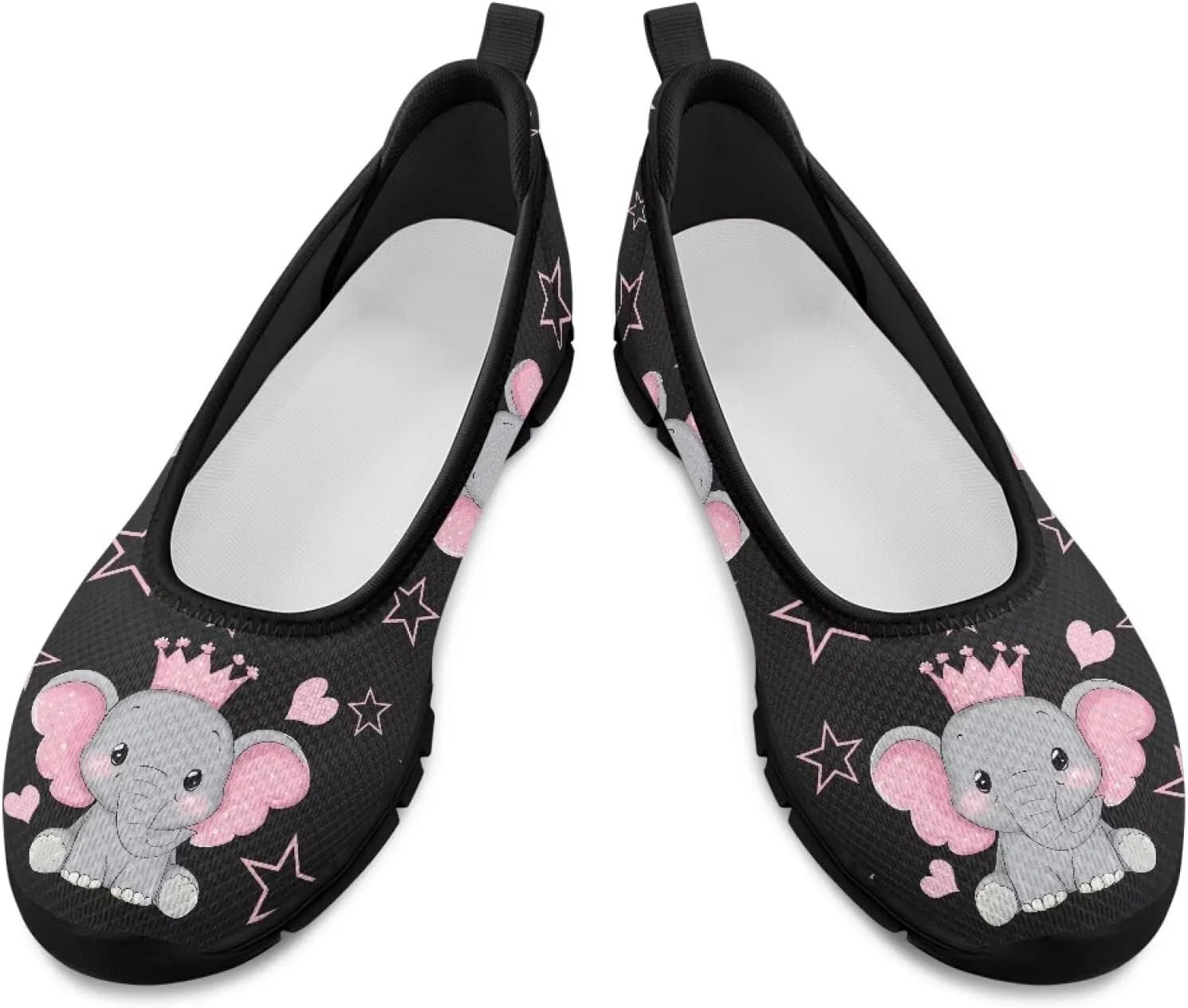 Women's Slip on Loafer Shoes Mesh Casual Ballet Flat Walking Sneakers Knit Round Toe Casual Shoes