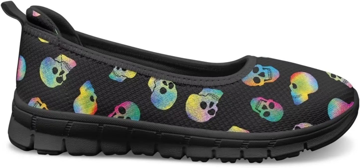 Women's Slip on Loafer Shoes Mesh Casual Ballet Flat Walking Sneakers Knit Round Toe Casual Shoes
