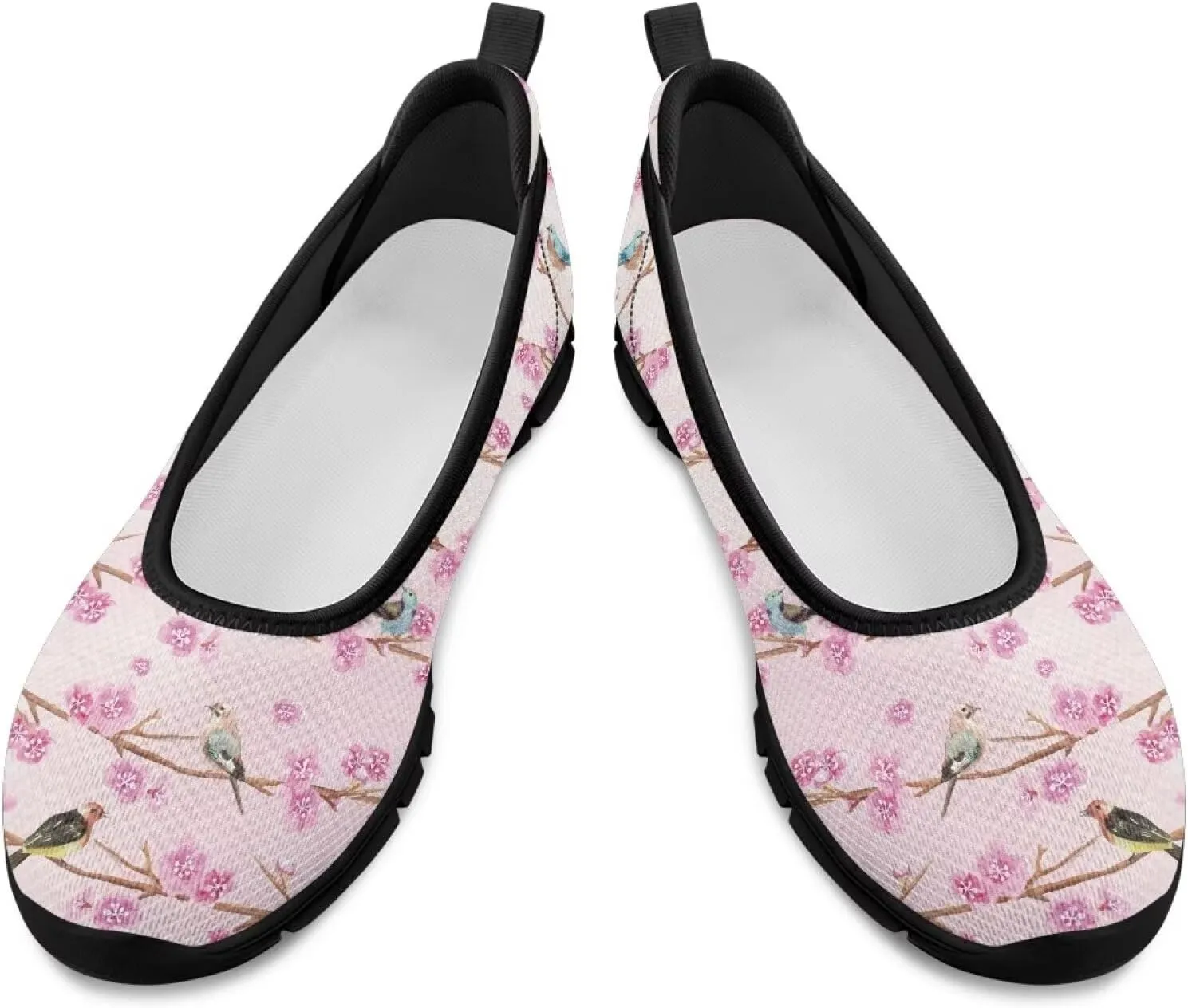 Women's Slip on Loafer Shoes Mesh Casual Ballet Flat Walking Sneakers Knit Round Toe Casual Shoes