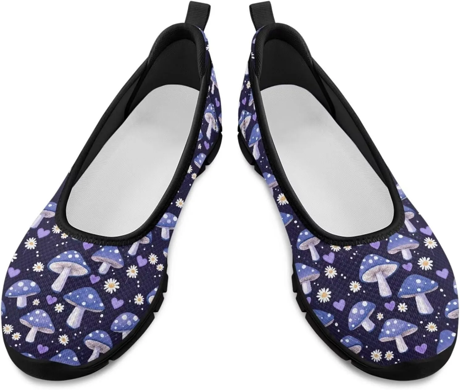 Women's Slip on Loafer Shoes Mesh Casual Ballet Flat Walking Sneakers Knit Round Toe Casual Shoes