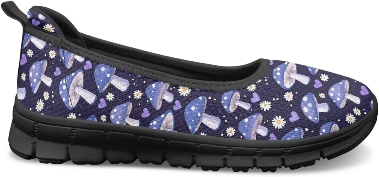 Women's Slip on Loafer Shoes Mesh Casual Ballet Flat Walking Sneakers Knit Round Toe Casual Shoes