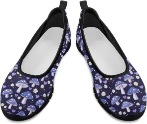 Women's Slip on Loafer Shoes Mesh Casual Ballet Flat Walking Sneakers Knit Round Toe Casual Shoes
