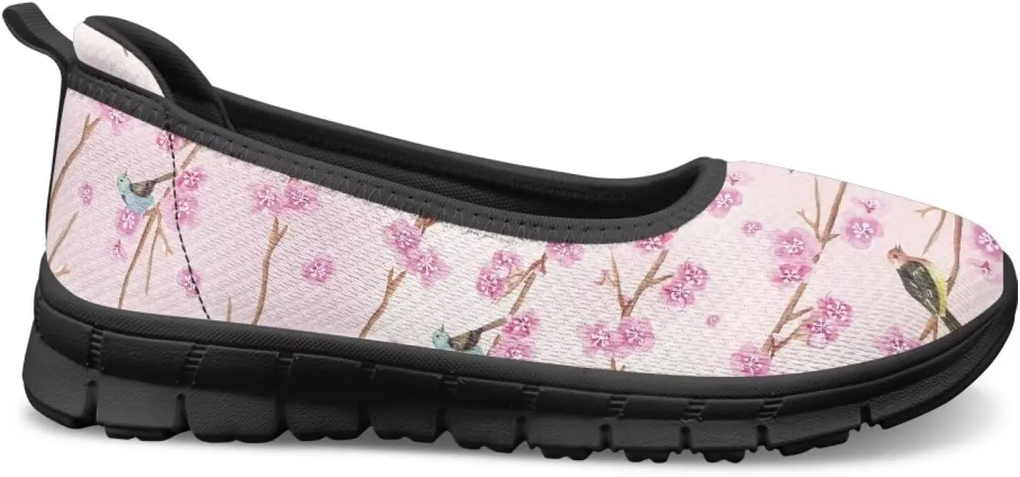 Women's Slip on Loafer Shoes Mesh Casual Ballet Flat Walking Sneakers Knit Round Toe Casual Shoes