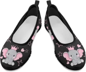 Women's Slip on Loafer Shoes Mesh Casual Ballet Flat Walking Sneakers Knit Round Toe Casual Shoes