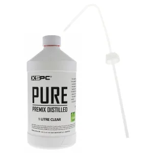 XSPC Pure Premix Distilled PC Coolant (1000mL) with Filling Cap/Straw Bundle, Clear