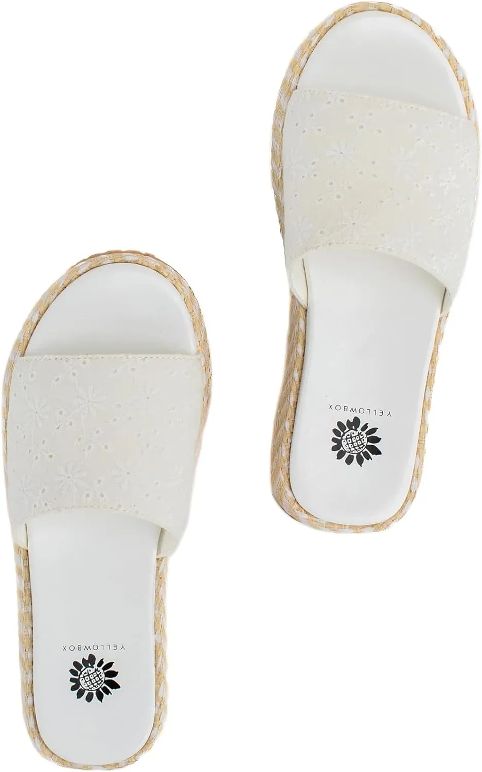 Yellow Box Women's Anatto Flatform Sandal, Wedge Flatform Slide, Round Toe, Medium-High Heel, Fashion Sandals
