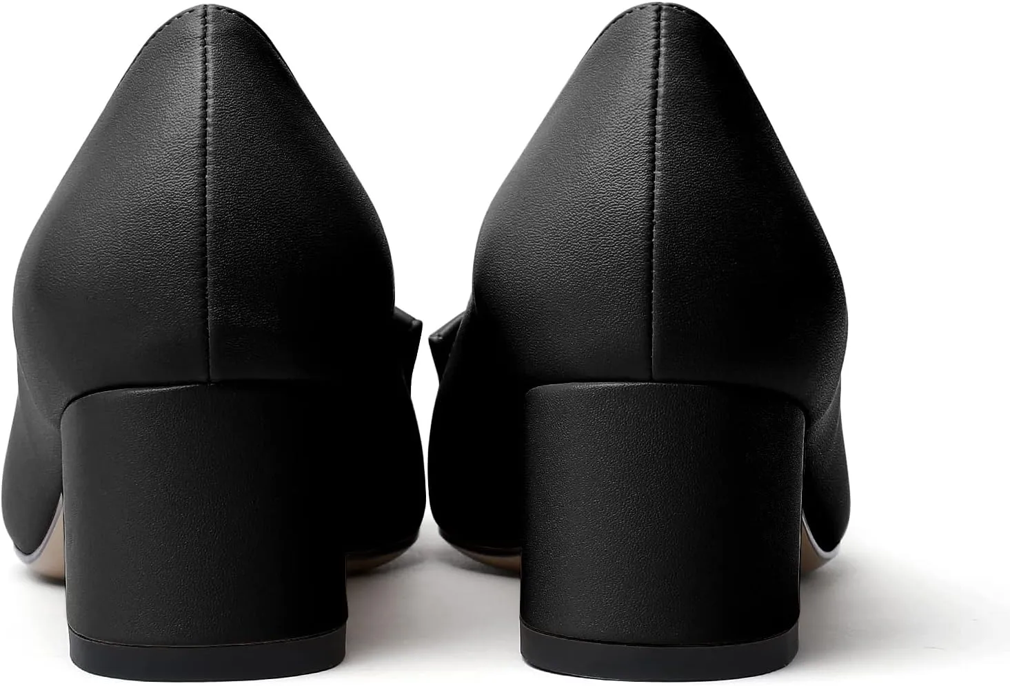 YODEKS Women's Chunky Heel Pumps Low Block Heel Pointed Toe Slip on Dress Pump Shoes for Work Casual Daily Life Party Dress Shoes